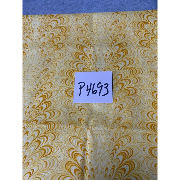 Yellow Marbled Cotton Fabric Fat Quarter Quilting Crafts Sewing - Picture 4 of 4